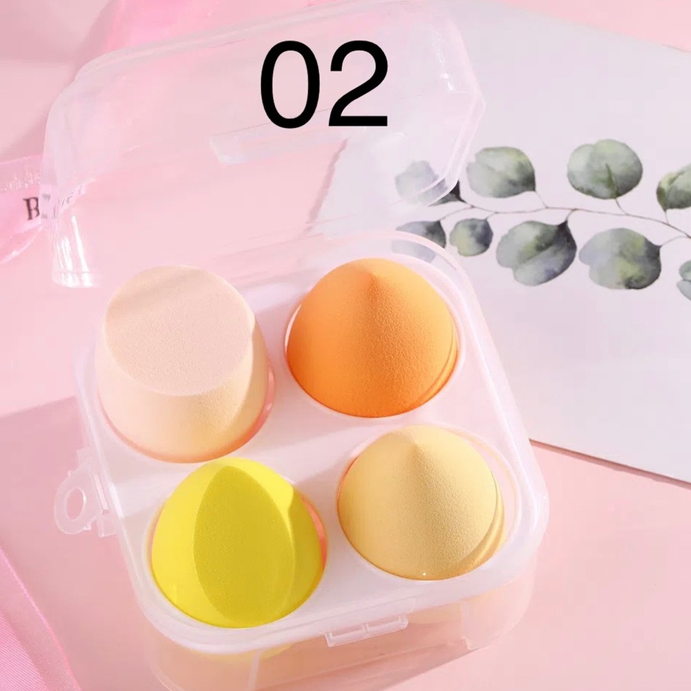4 Pcs Beauty Makeup Sponge Eggs In Box Flawless For Creams, Powders & Liquids - Picture 4 of 11